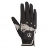 Guantes de encaje de estrella de equitación imperial - Negro