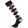 Calcetines a cuadros Polygiene Euro-Star - Chocolate / beige / marfil