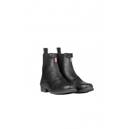 Botas Jodphur de cuero rosa Horze con cremallera frontal