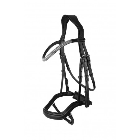 Cabezada anatómica Horze Highbury frontal con strass