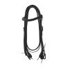 Brida western Lakota con flores con riendas - Negro