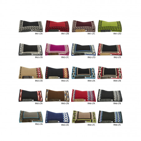 Manta de montar western Pool's Star-pro de lana 38 x 34 cm