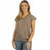 Camiseta femenina Janina Flags & Cup - Gris pardo