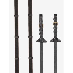 Rienda Continental LeMieux de goma Marrón / latón