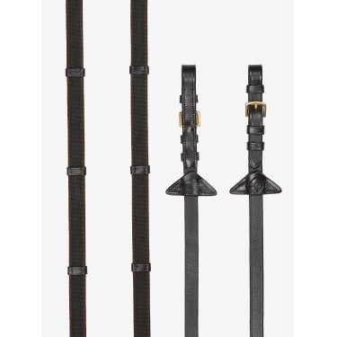 Rienda Continental LeMieux de goma Marrón / latón