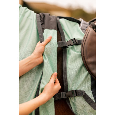Cobertura anti-moscas para montar a caballo Horze Paso Fino con cuello desmontable y protección UV Cobertura anti-moscas para montar a caballo Horze Paso Fino con cuello desmontable y protección UV