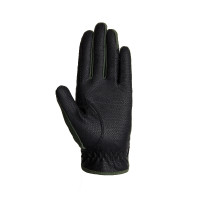 Guantes de equitación B Vertigo Laia para mujer con logotipo impreso Verde escarabajo Guantes de equitación B Vertigo Laia para mujer con logotipo impreso Verde escarabajo