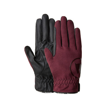 Guantes de equitación de verano Horze Nichelle para mujer Port Royale Burdeos