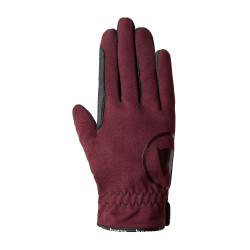 Guantes de equitación de verano Horze Nichelle para mujer Port Royale Burdeos