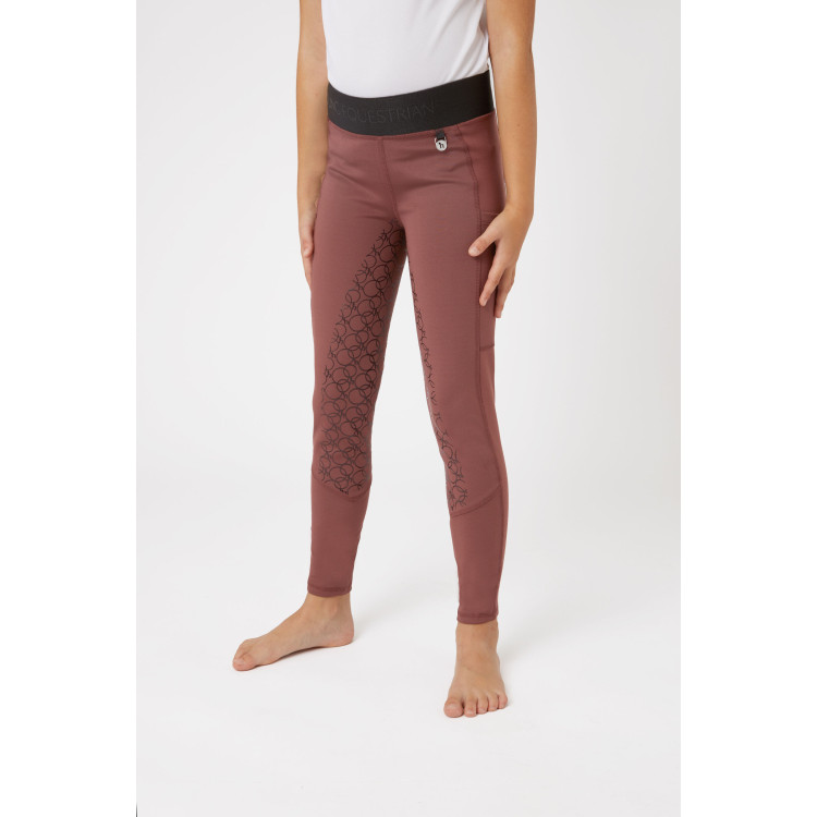 Leggings de equitación con silicona Horze Leighton Adolescente de asiento completo con forro cálido Leggings de equitación con silicona Horze Leighton Adolescente de asiento completo con forro cálido