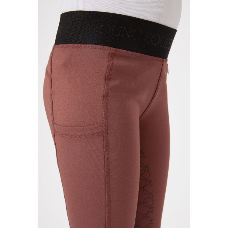 Leggings de equitación con silicona Horze Leighton Adolescente de asiento completo con forro cálido Leggings de equitación con silicona Horze Leighton Adolescente de asiento completo con forro cálido