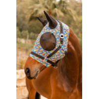 Máscara antimoscas elástica para poner Horze Amarillo plátano