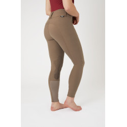 Pantalón de equitación con refuerzos Grip Horze Grand Prix Pro para mujer Marrón gris hierro