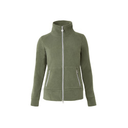 Chaqueta de equitación polar Horze Ellie para mujer Verde escarabajo