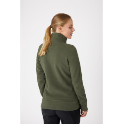 Chaqueta de equitación polar Horze Ellie para mujer Verde escarabajo