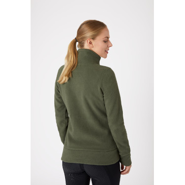 Chaqueta de equitación polar Horze Ellie para mujer Verde escarabajo