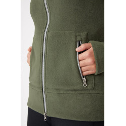 Chaqueta de equitación polar Horze Ellie para mujer Verde escarabajo