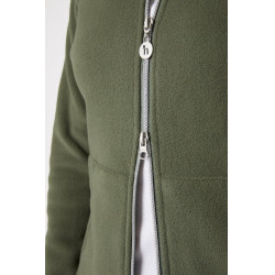 Chaqueta de equitación polar Horze Ellie para mujer Verde escarabajo
