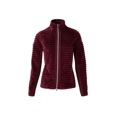 Chaqueta de equitación polar a rayas Horze Della para mujer