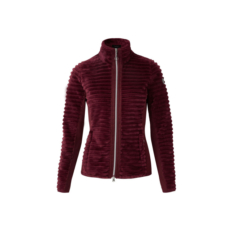 Chaqueta de equitación polar a rayas Horze Della para mujer