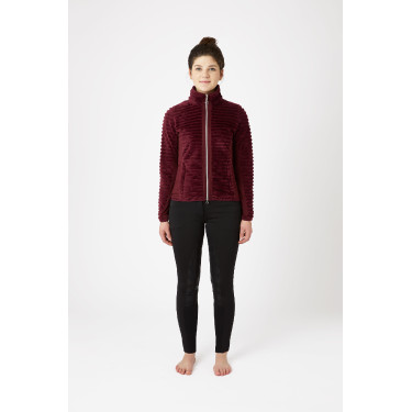 Chaqueta de equitación polar a rayas Horze Della para mujer Chaqueta de equitación polar a rayas Horze Della para mujer