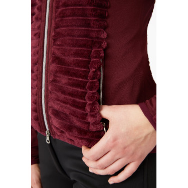 Chaqueta de equitación polar a rayas Horze Della para mujer Chaqueta de equitación polar a rayas Horze Della para mujer