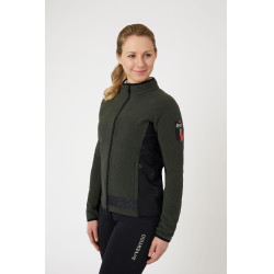 Chaqueta de equitación polar elástica B Vertigo Cleo para mujer Verde hiedra Chaqueta de equitación polar elástica B Vertigo Cleo para mujer Verde hiedra