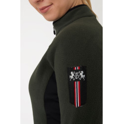 Chaqueta de equitación polar elástica B Vertigo Cleo para mujer Verde hiedra Chaqueta de equitación polar elástica B Vertigo Cleo para mujer Verde hiedra
