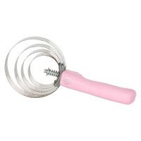 Peine curry metálico redondo con mango Imperial Riding Rosa