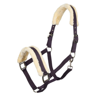 Halter Imperial Equitación Piel Clásica Mora Burdeos