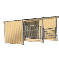 Separación de alimentación para extensión de refugio de prado a 1 agua La Gee