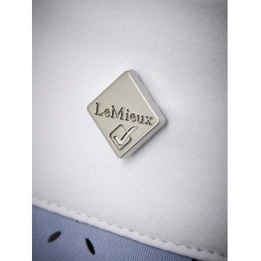 Polo de concurso manga corta Olivia LeMieux Niebla Azul