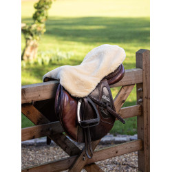 Funda de asiento LeMieux Simuwool Natural Marr&amp;oacute;n