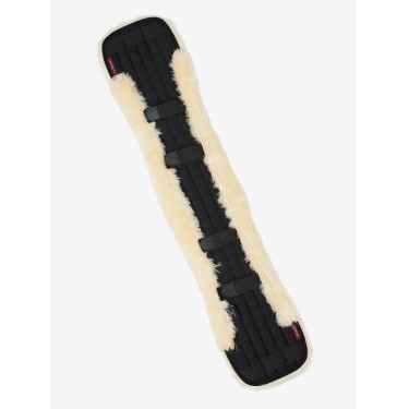 Funda de cincha de adiestramiento LeMieux Simuwool Natural Marrón