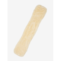 Funda de cincha de adiestramiento LeMieux Simuwool Natural Marrón