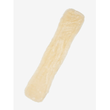 Funda de cincha de adiestramiento LeMieux Simuwool Natural Marrón