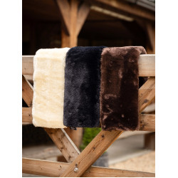 Fundas para cincha de adiestramiento LeMieux Simuwool para deslizar Castaño Marrón