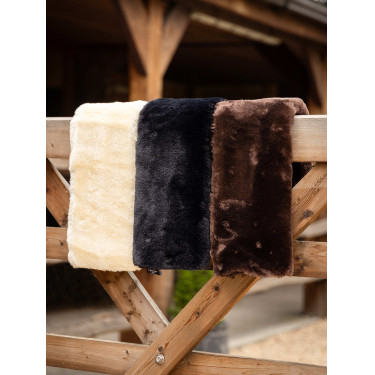 Fundas para cincha de adiestramiento LeMieux Simuwool para deslizar Castaño Marrón