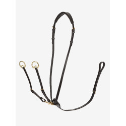 Martingala con anillos Kudos LeMieux Marrón / latón Martingala con anillos Kudos LeMieux Marrón / latón