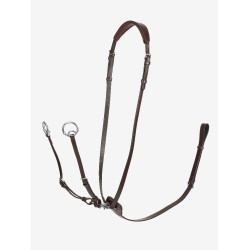 Martingala con anillos Kudos LeMieux Habana / plata Marrón