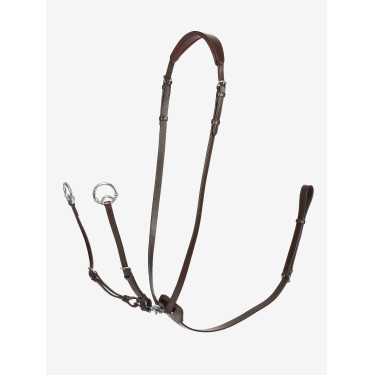 Martingala con anillos Kudos LeMieux Habana / plata Marrón