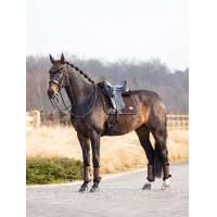Alfombra LeMieux Potencia Gamuza Cuadrado de Doma Castaño Marrón