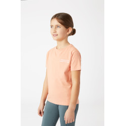 Camiseta Calina con bordado Horze para niño Rosa camarón