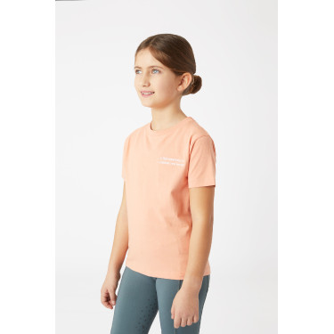 Camiseta Calina con bordado Horze para niño Rosa camarón