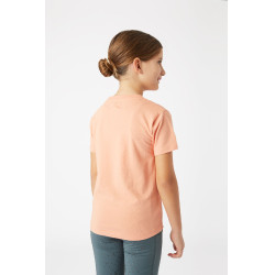 Camiseta Calina con bordado Horze para niño Rosa camarón