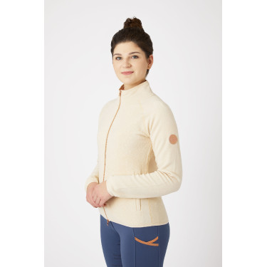 Dames fleecevest Zelda Horze Tapioca beige Dames fleecevest Zelda Horze Tapioca beige