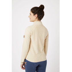 Dames fleecevest Zelda Horze Tapioca beige Dames fleecevest Zelda Horze Tapioca beige