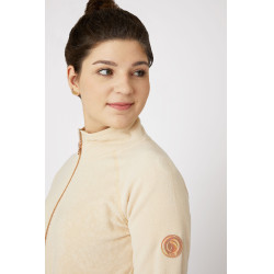 Dames fleecevest Zelda Horze Tapioca beige Dames fleecevest Zelda Horze Tapioca beige