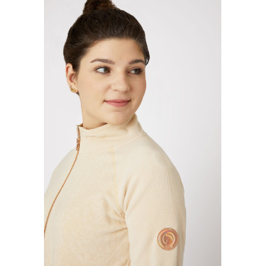Dames fleecevest Zelda Horze Tapioca beige Dames fleecevest Zelda Horze Tapioca beige