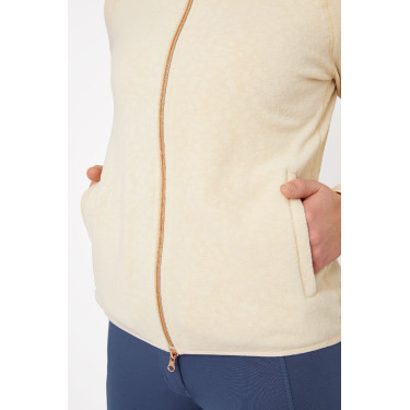 Dames fleecevest Zelda Horze Tapioca beige Dames fleecevest Zelda Horze Tapioca beige